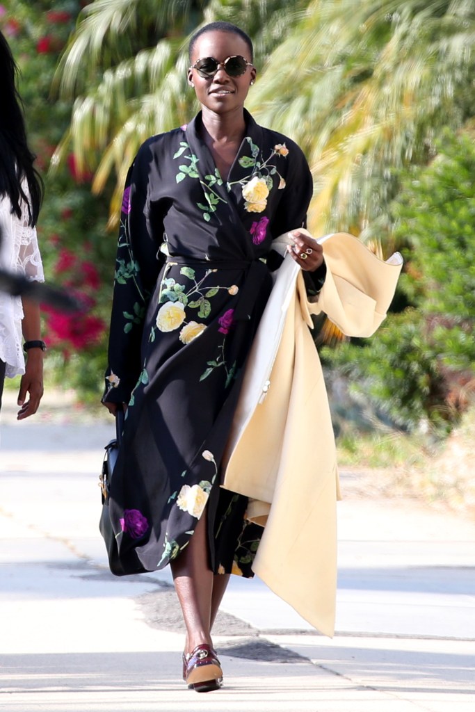 Lupita Nyong'o walking