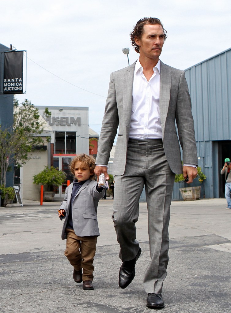 Matthew McConaughey and Levi when he was a toddler