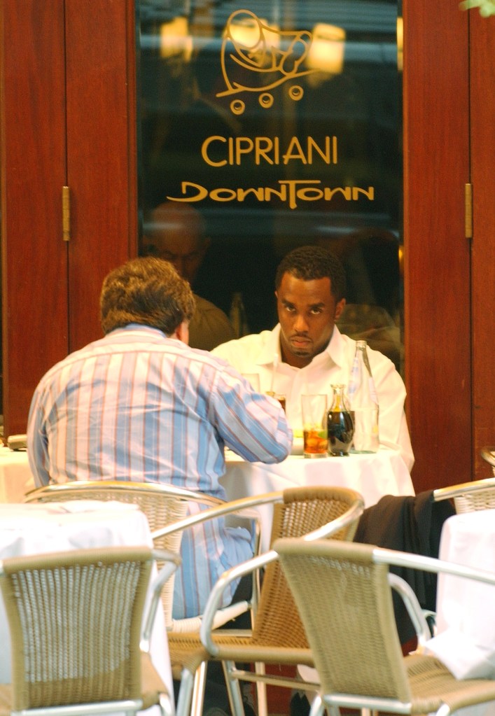 Sean "Diddy" Combs eating lunch in 2003. 